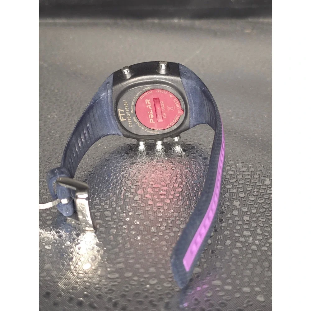 Polar FT7 Heart Rate Monitor Fitness Watch Blue Lilac Purple Floral FT7F